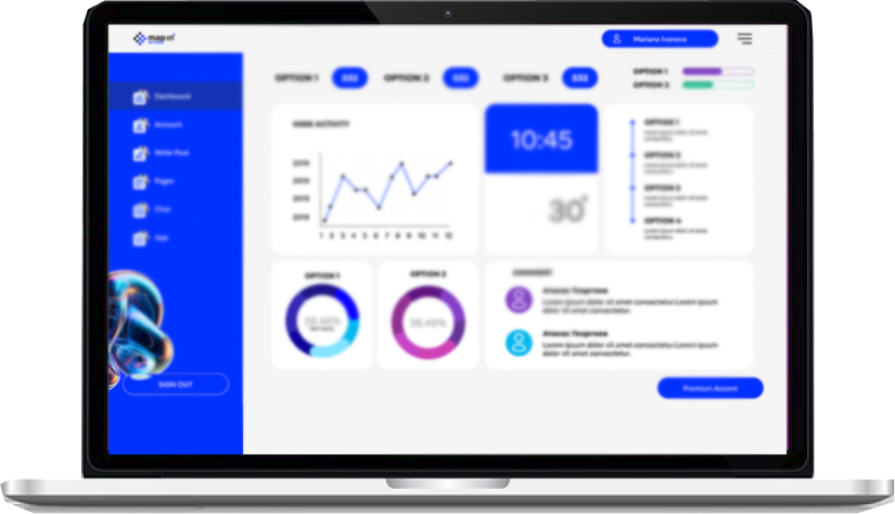 Платформа за анализ на хора MAP IN' SUCCESS — интерфейс